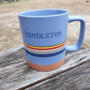 Pendleton Woolen Mills Yosemite National Park Camp 18 Oz. Striped Ceramic Mug